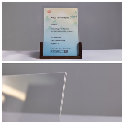 Αγορά Προσαρμοσμένο γυαλί 2 πακέτο ακρυλικό πλαίσιο φωτογραφίας με ξύλινη βάση online manufacture