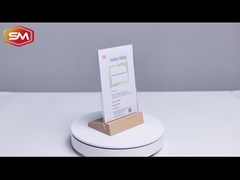 Κρατητής σήματος ακρυλικού σχήματος Τ με βάση ξύλου