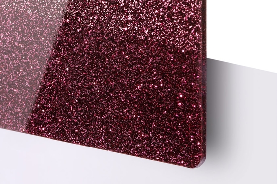 OEM Κόκκινο χρώμα Ειδικό Glitter Ακρυλικό φύλλο Wholesale Μαρμάρινο 4 * 8ft πλαστικό φύλλο