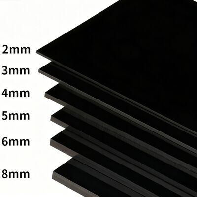 2-8mm Μαύρο Παγωμένο Ακρυλικό Φύλλο Προσαρμοσμένου Μεγέθους